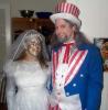 Kathryn, the Alien Bride, and James, as Uncle Sam (89 Kb)